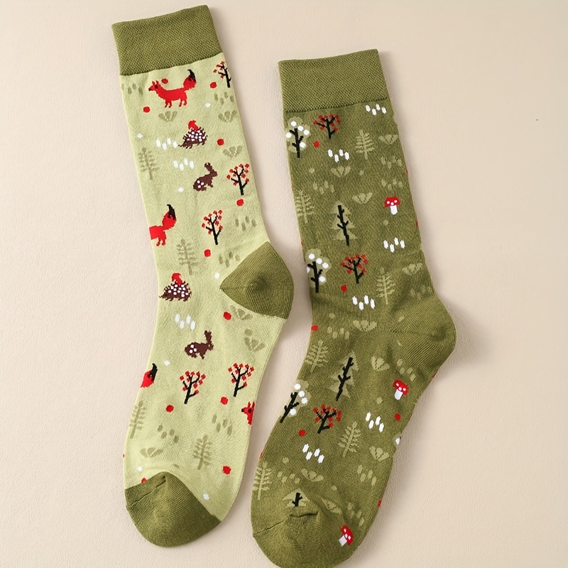 

1 Pair Of Unisex Cotton Fashion Novelty Socks, Funny Patterned Men Women Gift Socks, For Outdoor Wearing & All Seasons Wearing