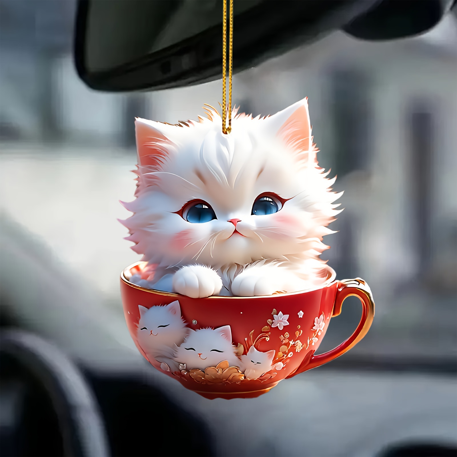 

Adorable, Cat Car Hanging - For Christmas & Decor