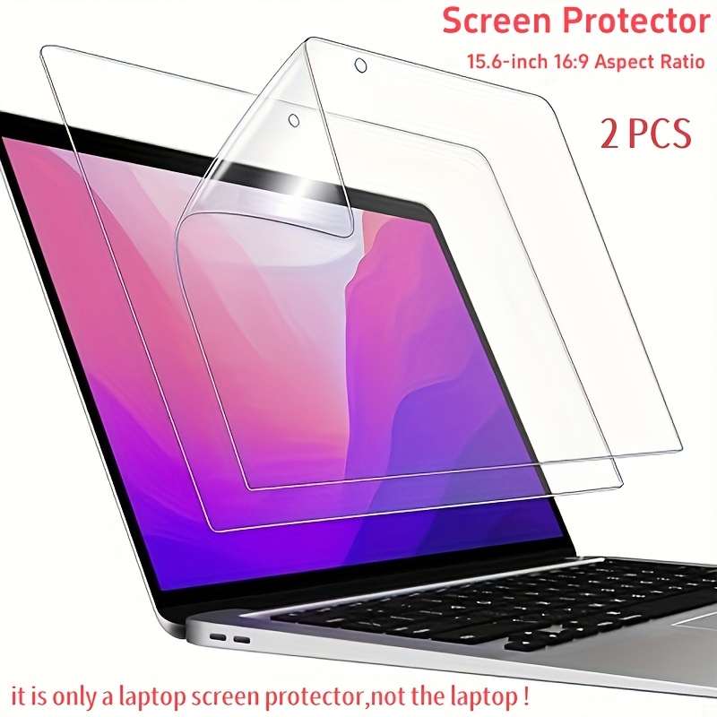 E-shop Set mit 2 HD-Screenschutzfolien für 15,6-Zoll-Laptops mit einem 16:9-Seitenverhältnis, kompatibel mit HP, DELL, für ASUS, ACER, für Sony und für
