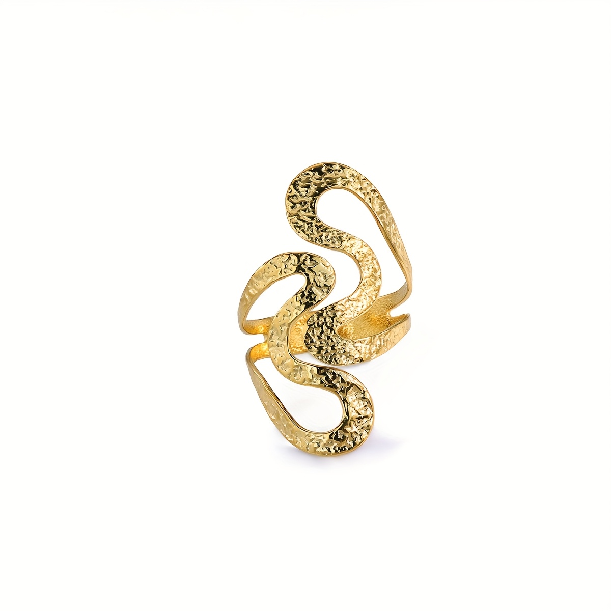 E-shop 1 Edelstahl Geometrischer Offener Breiter Ring, Minimalistischer Unisex-Stil, Alltagstauglich, Modischer Schmuck