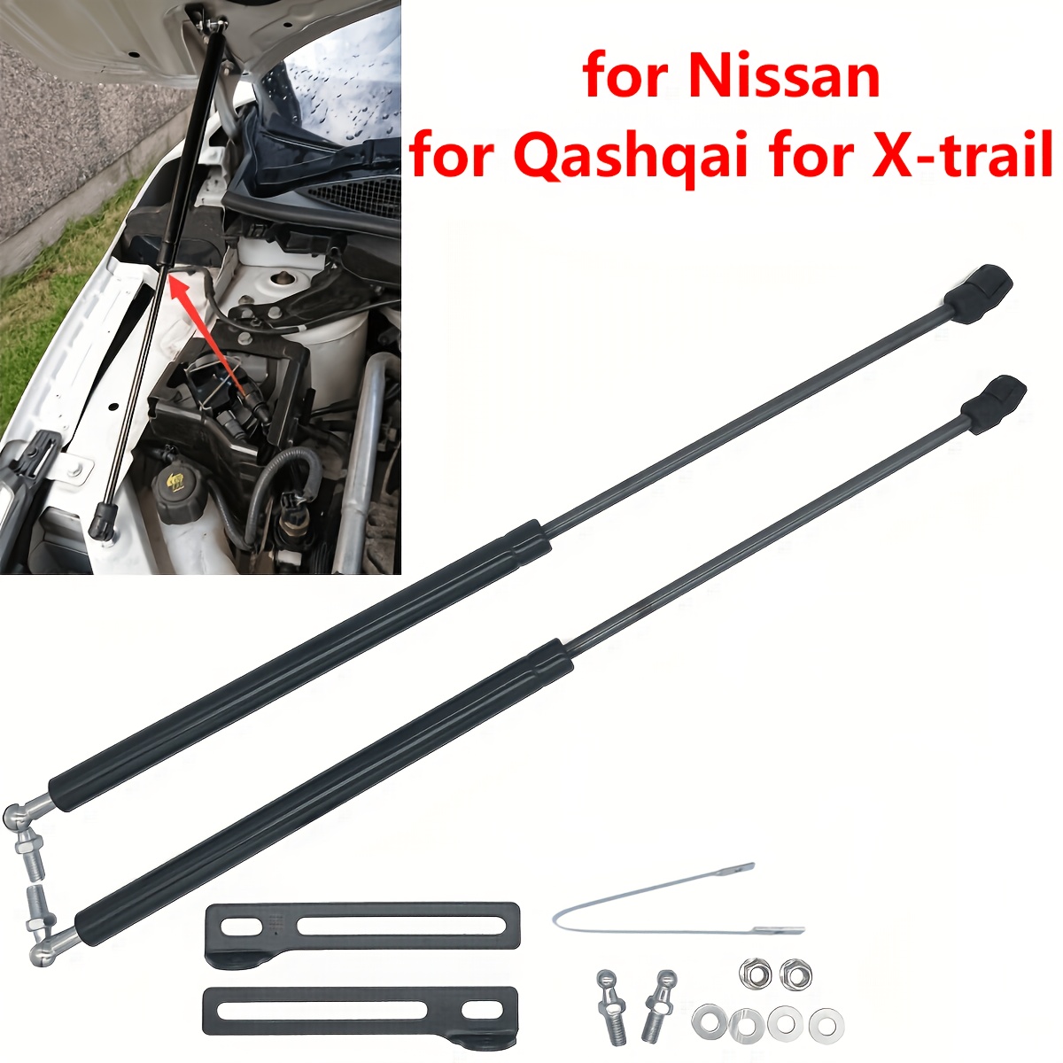 Car Front Engine Hood Dampers Gas Strut Shocks Lift Support Rod Bars For J11 T32 2014-2020