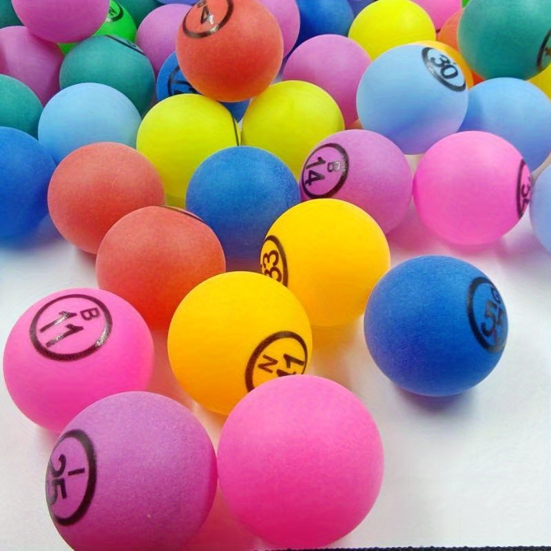 Bingo Balls, 75pcs Set, Colorful Raffle Game Props