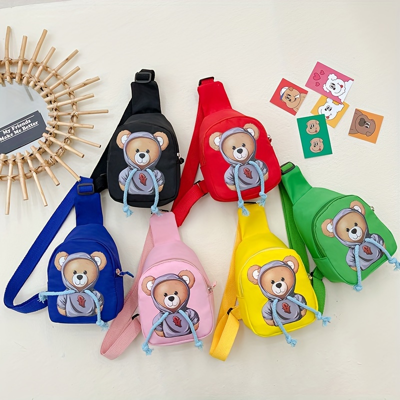 

Cute Cartoon Bear Chest Bag, And Lightweight Bag, Suitable For , Ideal For Gifts