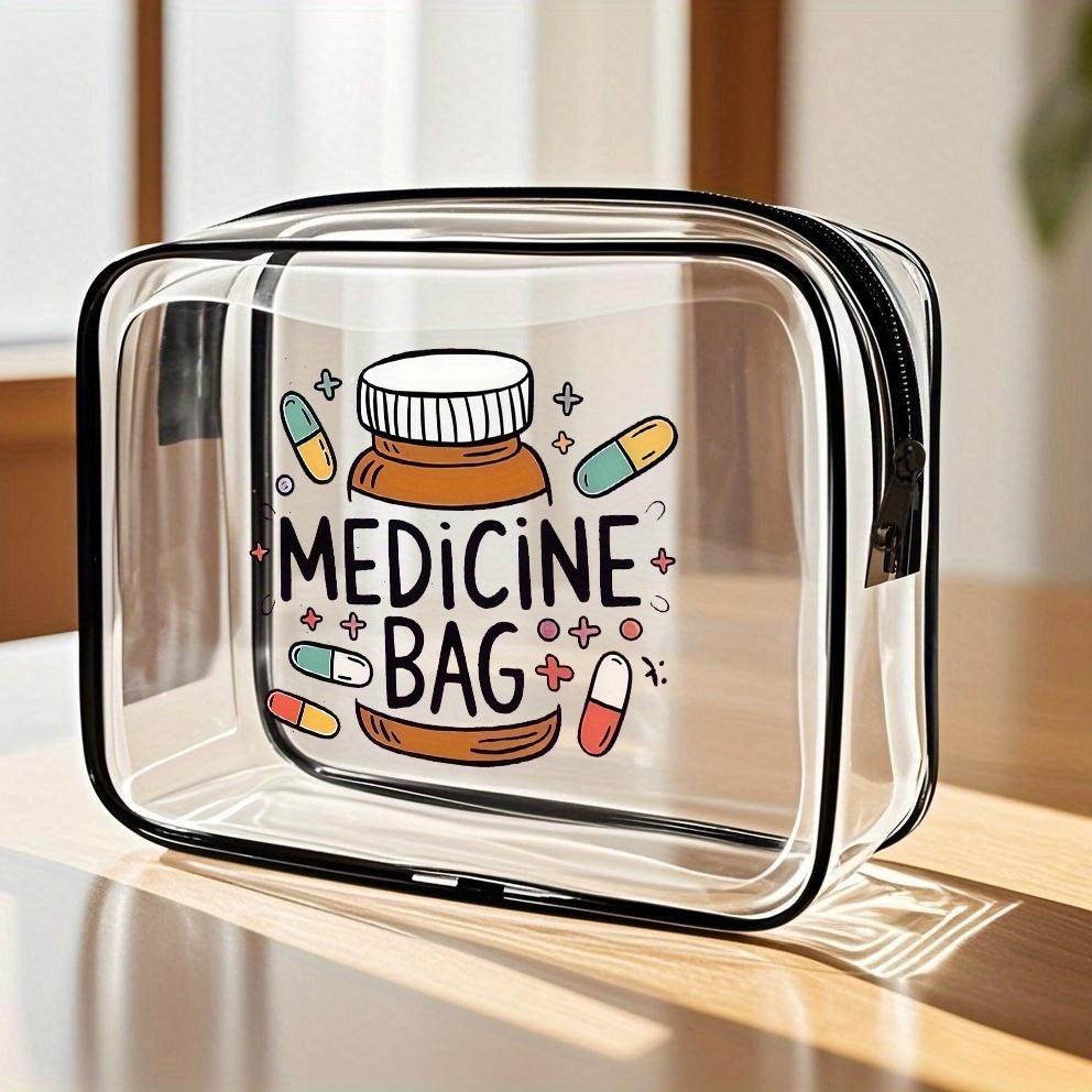 Image of Transparent Toiletry Bag, A Stylish And High-quality Organizer For Men And Women, Designed For , Suitable For Daily Use, Gym, And Vacations - A Fashionable Portable Makeup Pouch