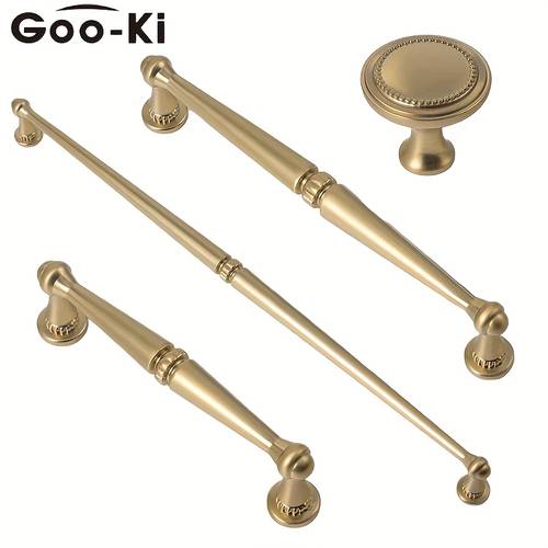 item picture goo ki 6 pack bronze golden cabinet handles drawer pulls modern bar handles kitchen hardware for dressing table cabinets bathroom wardrobes at an affordable price with mounting screws included