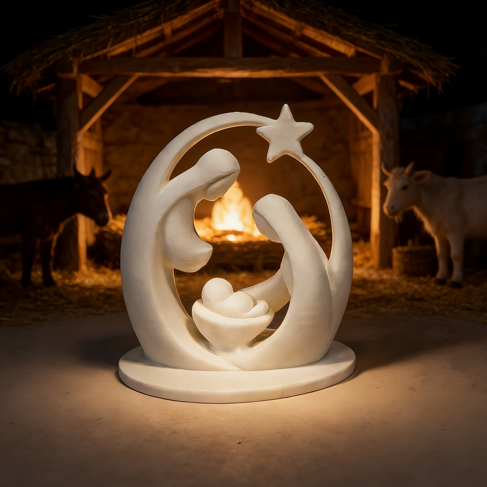 TEMU Statue de sculpture religieuse moderne imprimée en 3D - Figurine de de la , décoration d'autel en plastique adaptée à l'église, à et , Pâques,