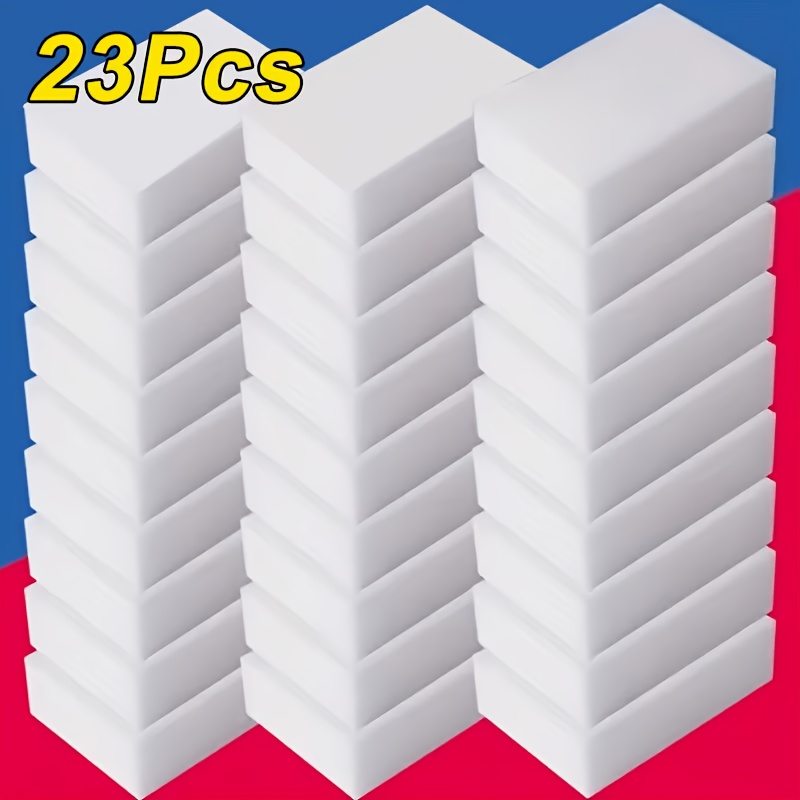 TEMU 23 Esponjas Mágicas de Limpieza - Almohadillas Borradoras para Eliminar Manchas de Dormitorios, Baños, Cocinas, Superficies de Vidrio, Muebles,