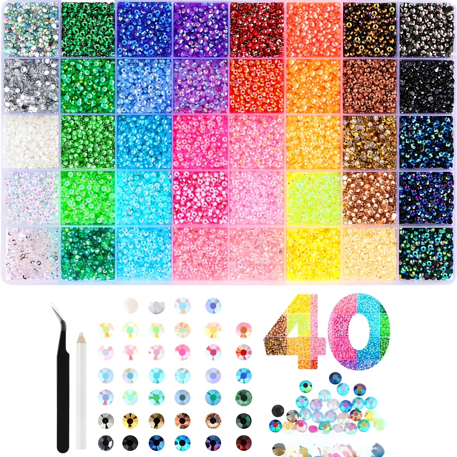 40 colours 36 000  s pen tweezers an   resin jelly   decoration set diy nail art set featuring flat  s and nail stickers with   suitable for embellishing clothing footwear nails