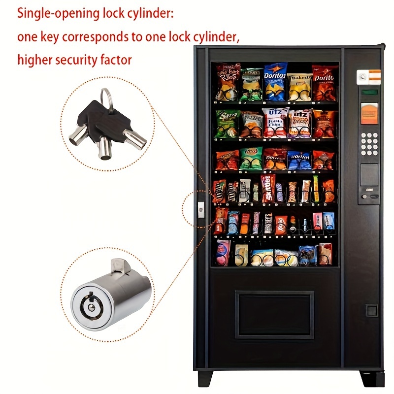 

4pcs, Vending Machine Safety Lock Set, Unmanned Vending Machine T-lock, Vending Machine Universal Lock