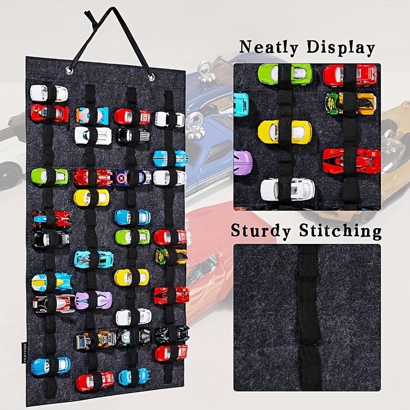 

1pc Large Capacity Hanging Storage Bag, Mini Toy Car Organizer, Wall Mount For Living Room Decor, Hanging Storage Display Bag