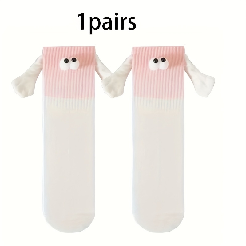 E-shop 1/4/6 Paar Unisex Mode-Hand-in-Hand-Augen-Socken, für /Liebende, Ideales Valentinstag-Geschenk Socken