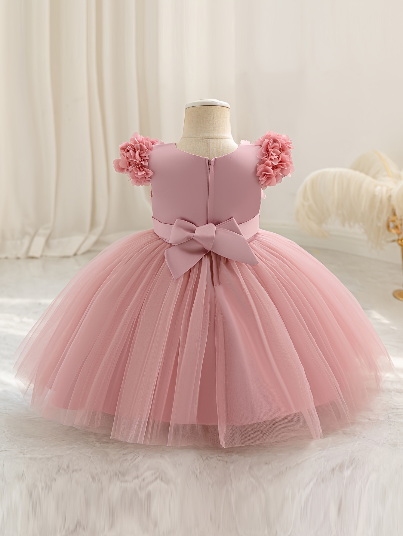 babys decor mesh splicing princess dress - Temu