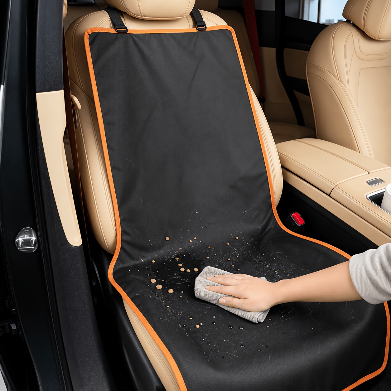 TEMU 1pc Car Seat Pet Mat Suitable For Co-pilot Dog Seat Cushion, -pilot Position Protection Mat, Car Pet Supplies