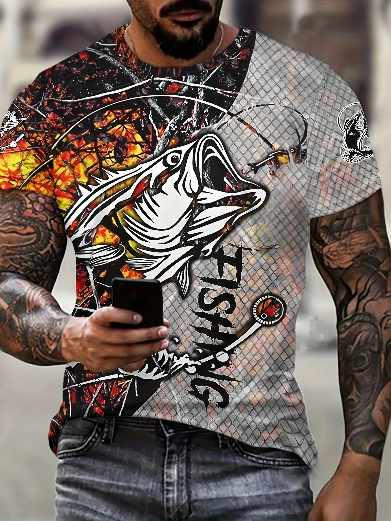 Fish T Shirt For Men - Temu Australia