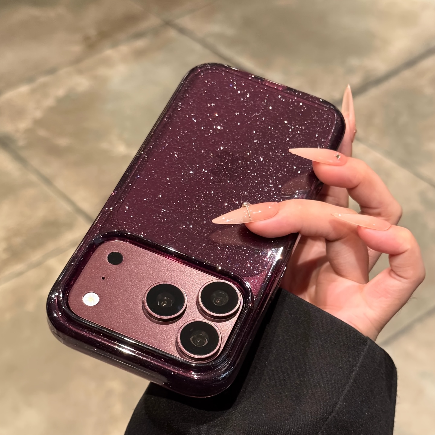 TEMU Phone Case: Luxury Clear Glitter Silicone Phone Case For Iphone 18 Pro Max 18 Pro 17 Pro Max 17 Unique Creative Full Coverage Shockproof