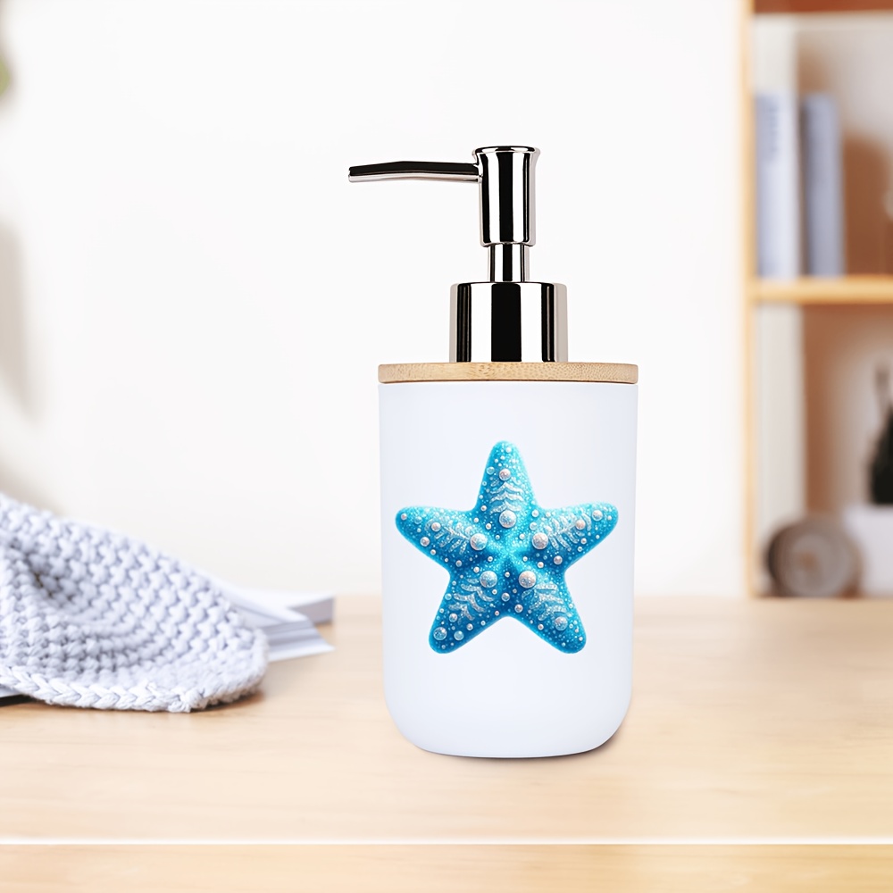 TEMU Distributore di e portaspazzolini a forma di stella marina, 1 pezzo - Plastica riutilizzabile adatta per regalo, portaoggetti a tema per