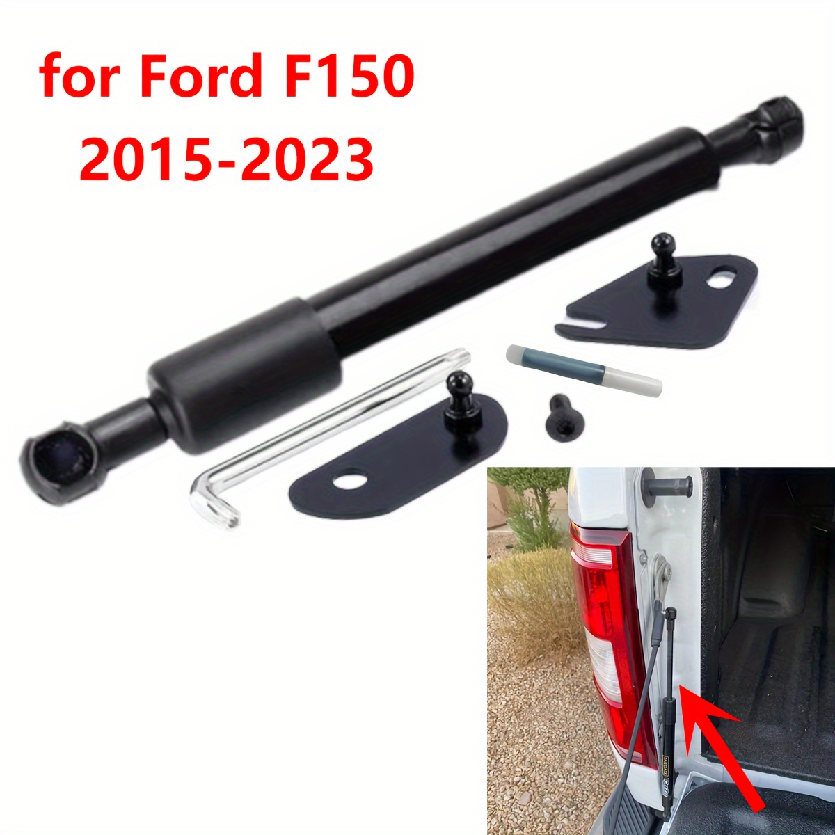 

Heavy-duty For Ford F150 2015-2023 Shock - Carbon Steel, Includes 2 Black Brackets And Wrench