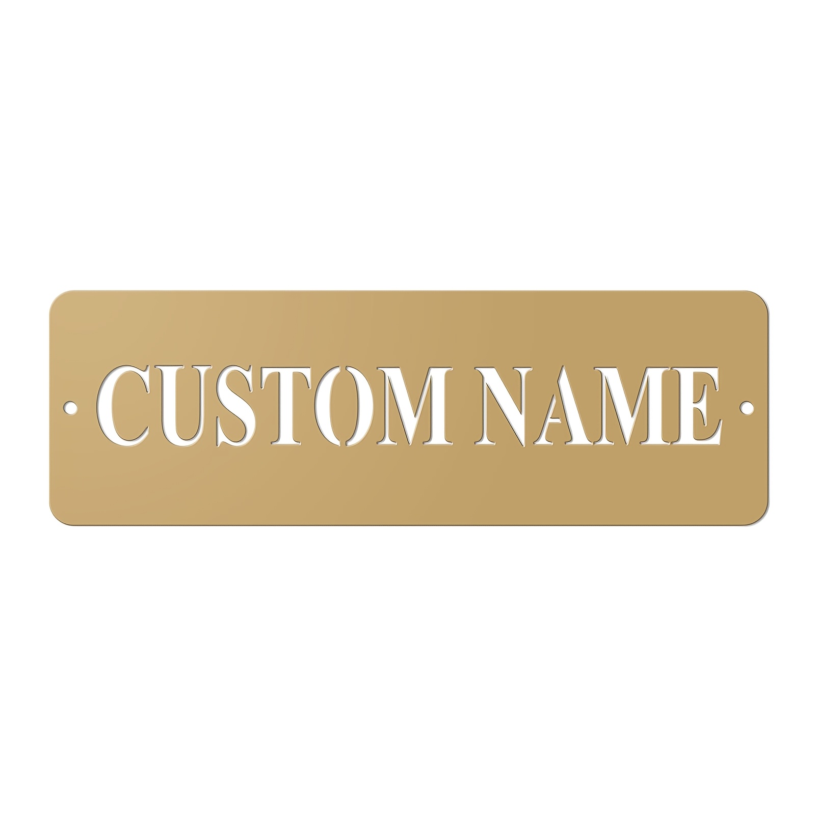 TEMU 1pc Custom Metal Address Sign, Personalized Street Number Plate, Street Sign Decoration, Indoor Outdoor Address Decoration, Porch Address Plate