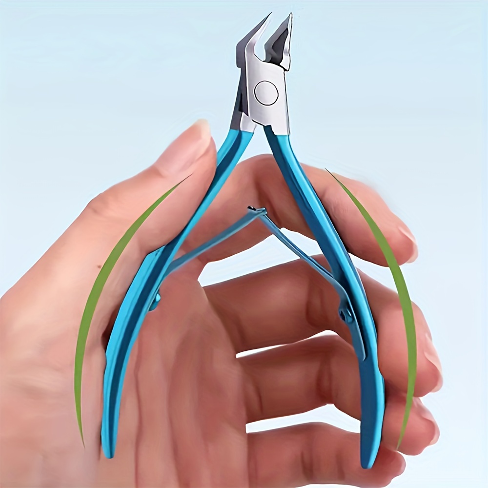 TEMU 1pc Blue Professional Nail Clippers, Ultra-sharp Nail Trimmers And Nail Edge Cutters For Perfect And Pedicures At Home