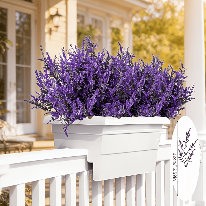 12pcs exquisite and lifelike outdoor artificial flowers purple lavender suitable for summer and autumn indoor outdoor decor home decoration hotels gardens weddings and vacation scenes centerpiece floral arrangements and outdoor greenery
