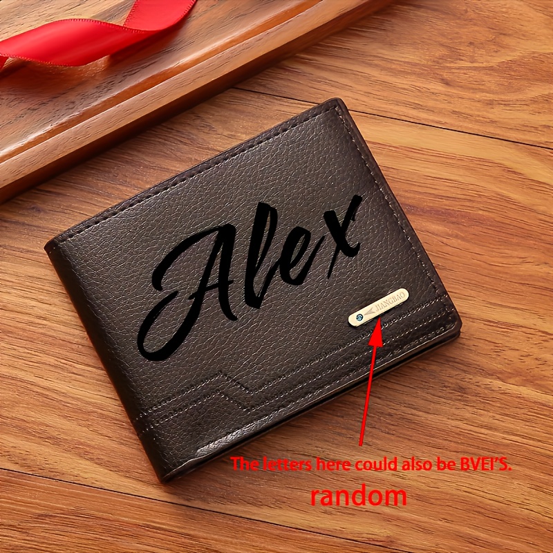 TEMU Portafoglio da personalizzato con a scelta, porta carte pieghevole elegante, portamonete casual da , come regalo di compleanno per , regalo per