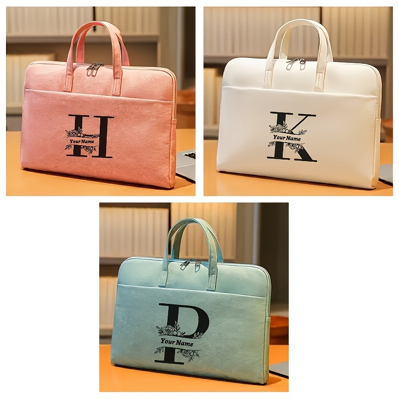 Personalized 15.6-Inch PU Notebook Bag