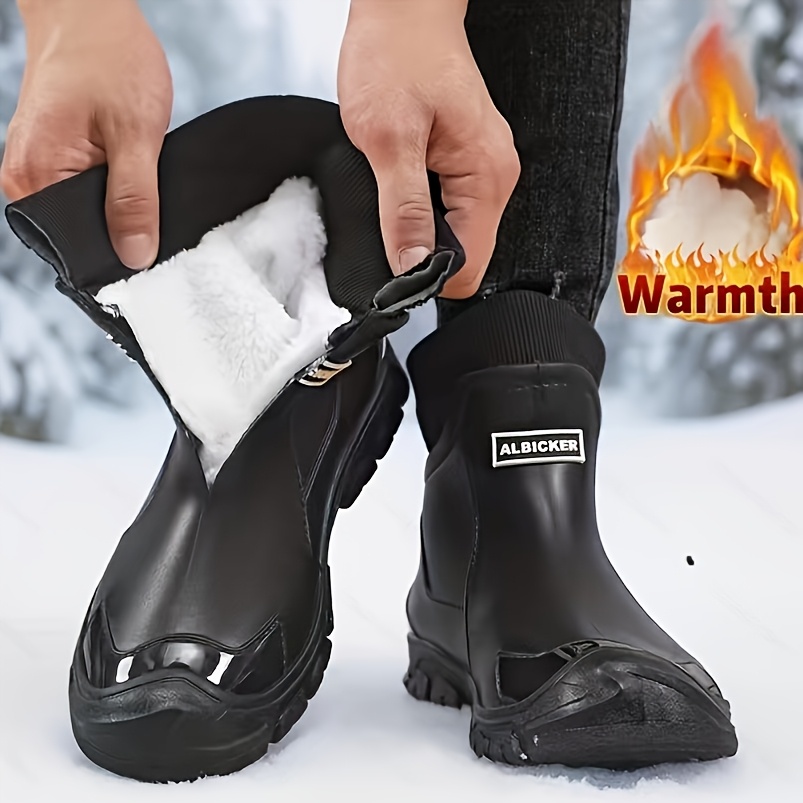 Unisex Lined Short Rain Boots for Autumn/Winter