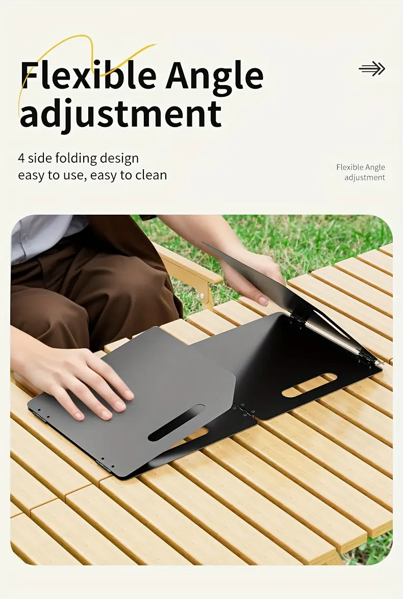 portable folding camping stove windshield 4 sided rectangle metal wind protection powder coated lightweight easy to carry with storage bag outdoor cookware Product details 10