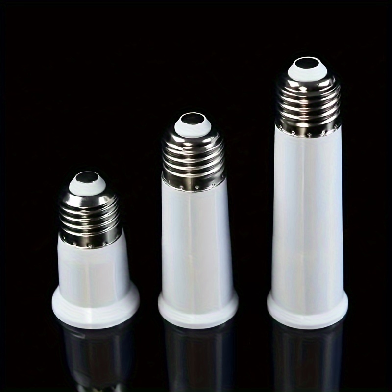 

E27 To E27 Standard Light Bulb Extender Adapter, 2pcs Lamp Holder Base Converter, 65mm/95mm Length, Led Light Extension Socket, 85v-265v Hard Wired
