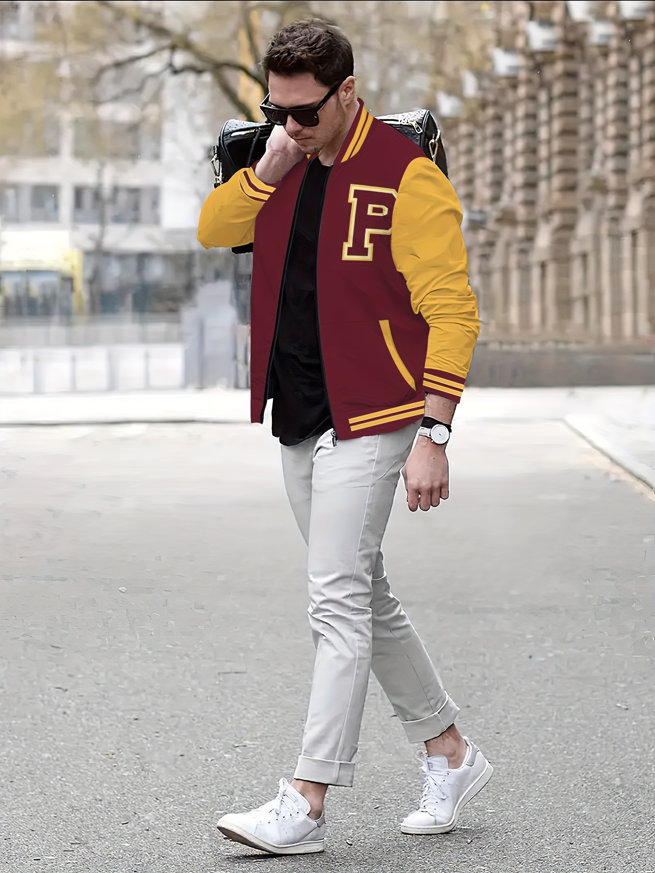 Streetwear Mens Varsity Jacket Outfit Straight Jackets For Adults