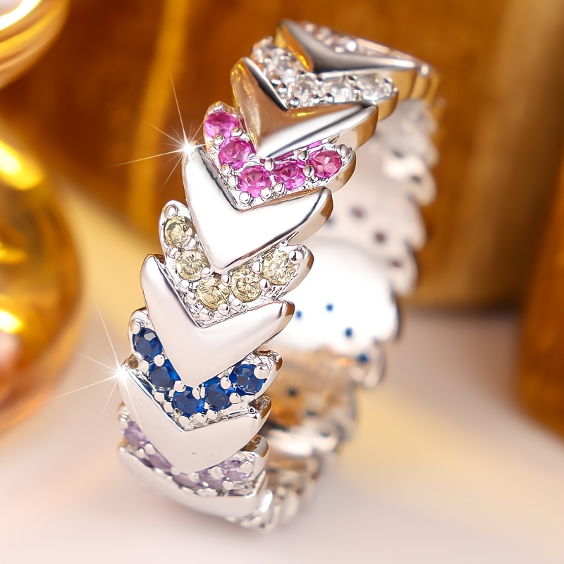 Women's Elegant Synthetic Zirconia Inlaid Ring