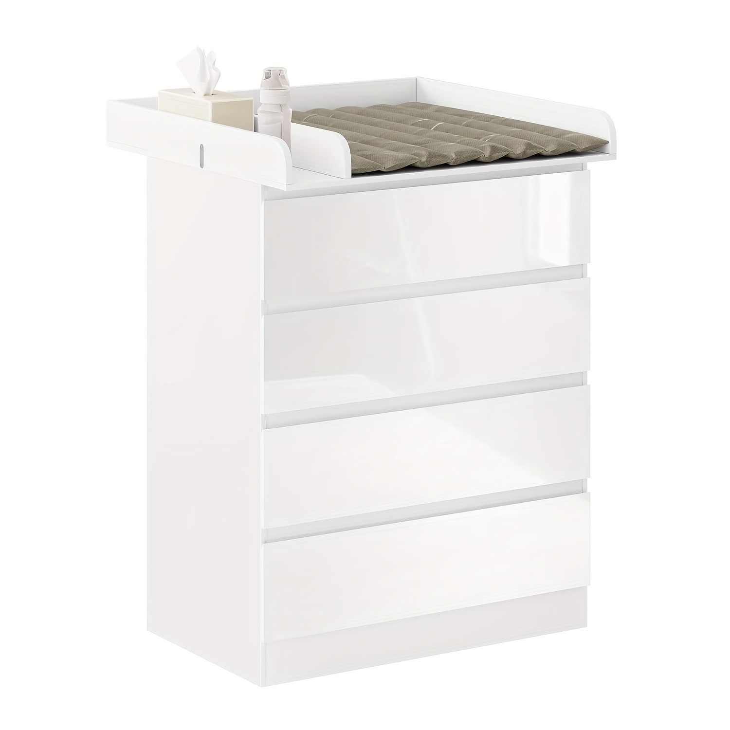 1pc Storage Cabinet, Drawer Chest With Removable Shelves, Wardrobe Storage With 4 Drawers, Bedroom, Living Room, Bathroom, Hallway, 110x80x75cm, Storage Drawer Units
