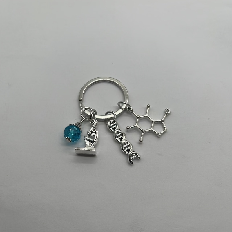 

Science Jewelry Microscope Dna Doctor Pendant Keychain Anatomy Neuroscience Keychain