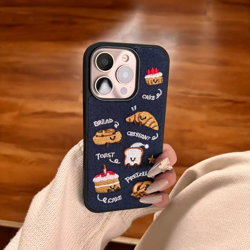 phone case exquisite denim embroidery cute cake - Temu Mauritius phone case exquisite denim embroidery cute cake - Temu Mauritius