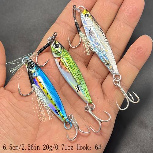 3pcs jig de fundição de metal - jig de fundição de em 3d, adequado para pesca em salgada - iscas artificiais de 7g/10g/15g/20g/25g/30g/40g/60g/80 durabilidade aumentada realista