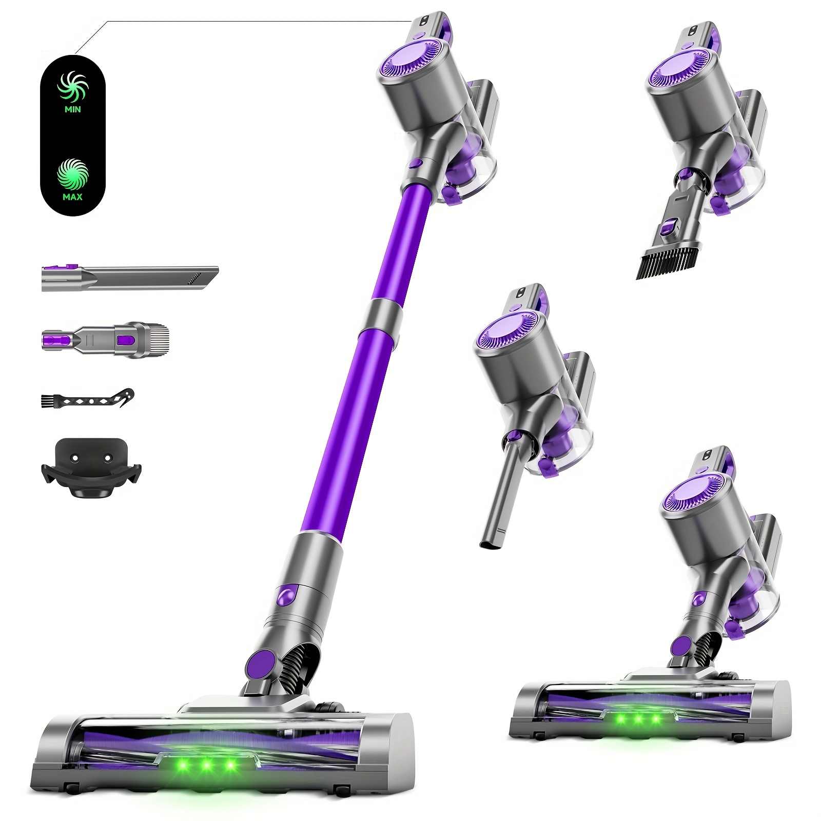 TEMU Cleaner Suitable For & Carpets With Rechargeable Battery Display, 45-min , Handheld Vacuum, Powerful Motor, Lightweight Cordless Vacuum For Pet
