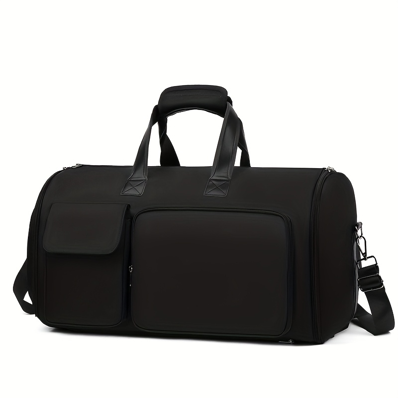 TEMU Large Capacity Fashionable Suitcase Bag, Multifunctional Clothing Storage Bag, Dual Shoulder, Handheld, Single Shoulder Travel Backpack,