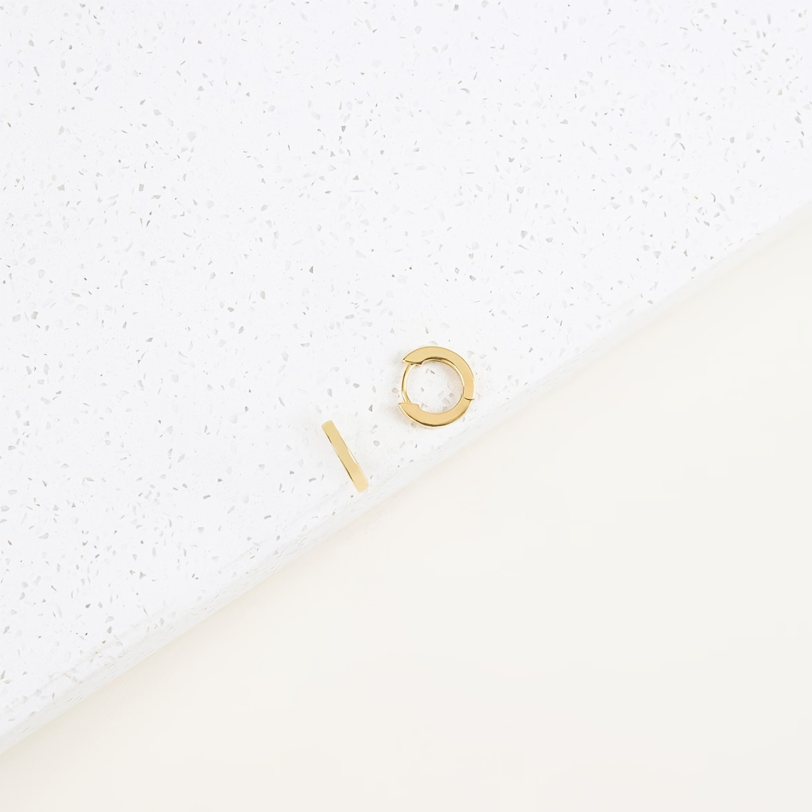 TEMU Lot de 2 créoles d'oreille minimalistes, bijoux d'oreille tendance à cercle uni pour femme