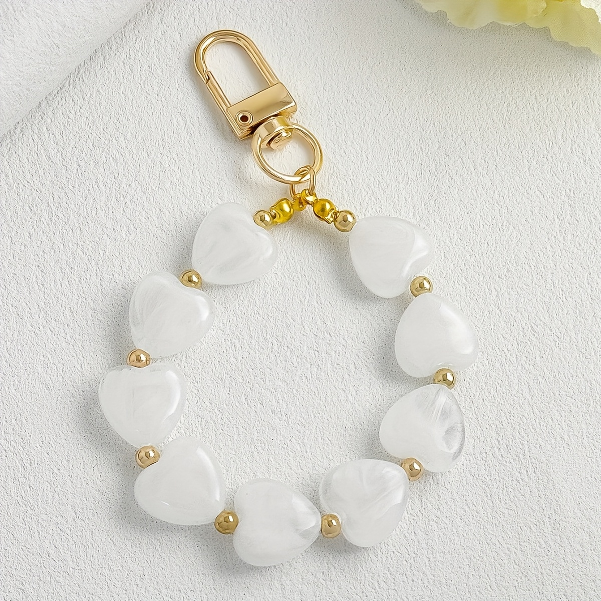 Light Luxury Acrylic Heart Charm for Phone Case & Bag Pendant