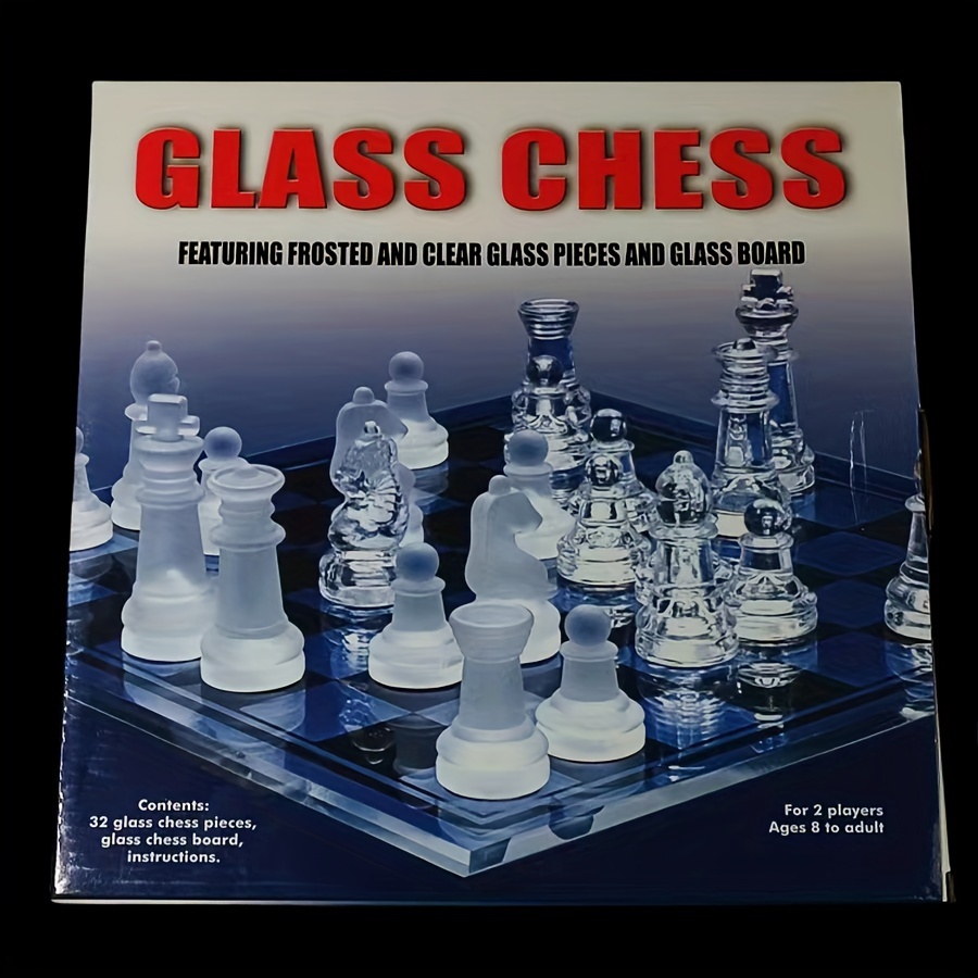 juego ajedrez set rompecabezas tablero ajedrez cristal