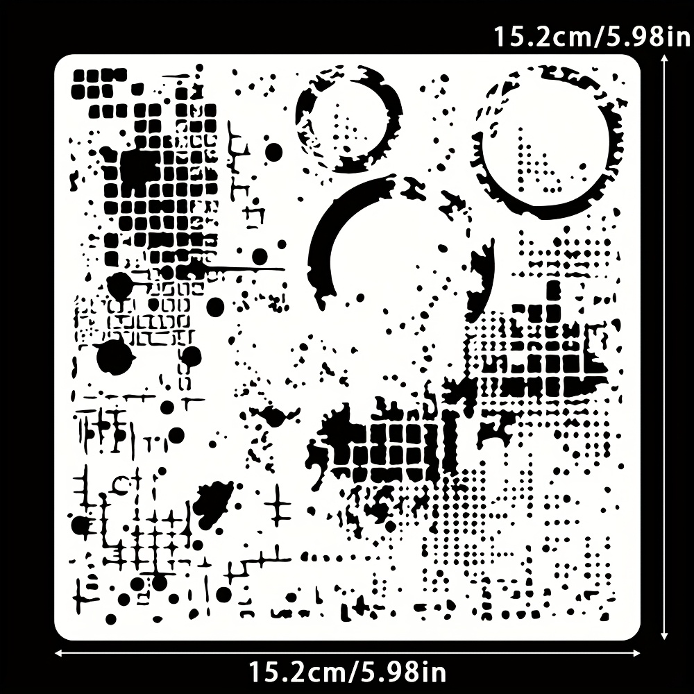 E-shop Eine hochwertige, wiederverwendbare Graffiti-Schablone für den Bürogebrauch - Mit kreativen, abstrakten, kreisförmigen und geometrischen