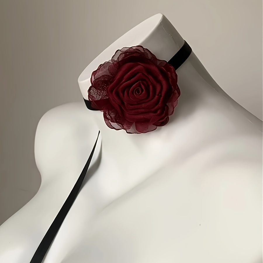 Image of Handmade Dried Rose Charred Flower Necklace & Wrist Bracelet - Bohemian Wedding, Suitable For, Wear, Botanical Accessory