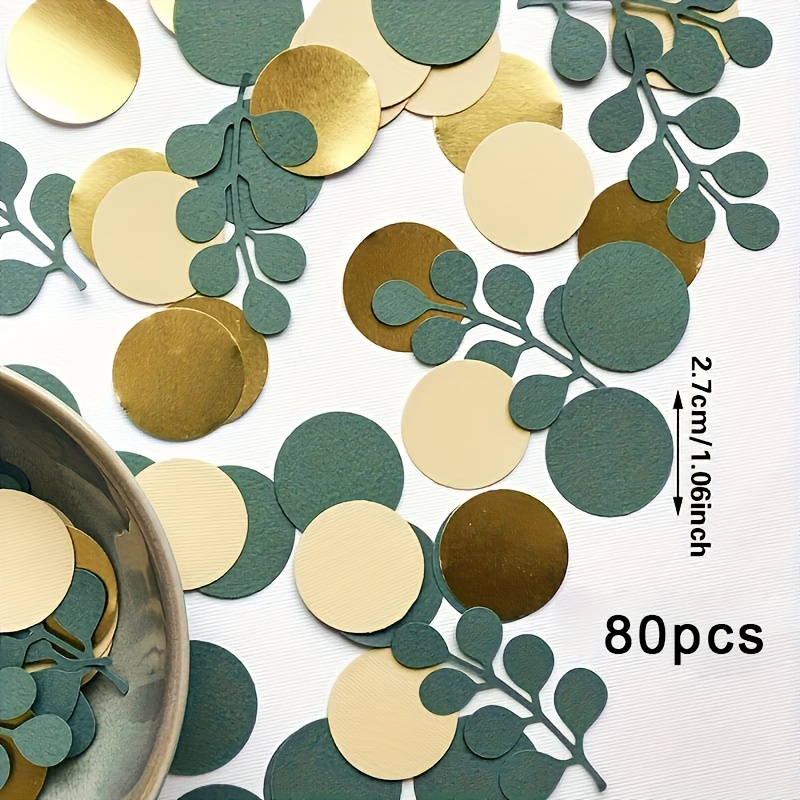 Image of 80pcs Colorful Confetti Paper Tassels And Golden, Party Table Decorations For Ramadan, Spring, And , Wedding Confetti, Birthday Decorations