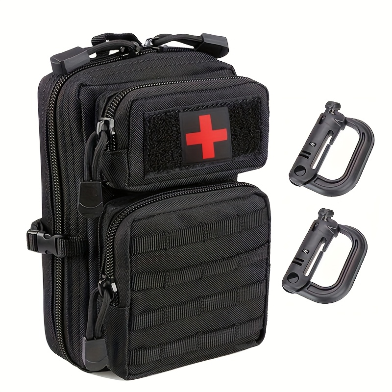 Image of Molle Edc Utility Pouch Compact Tool Pouch Bag Phone Pouch With Decorative Sticker And D-rings