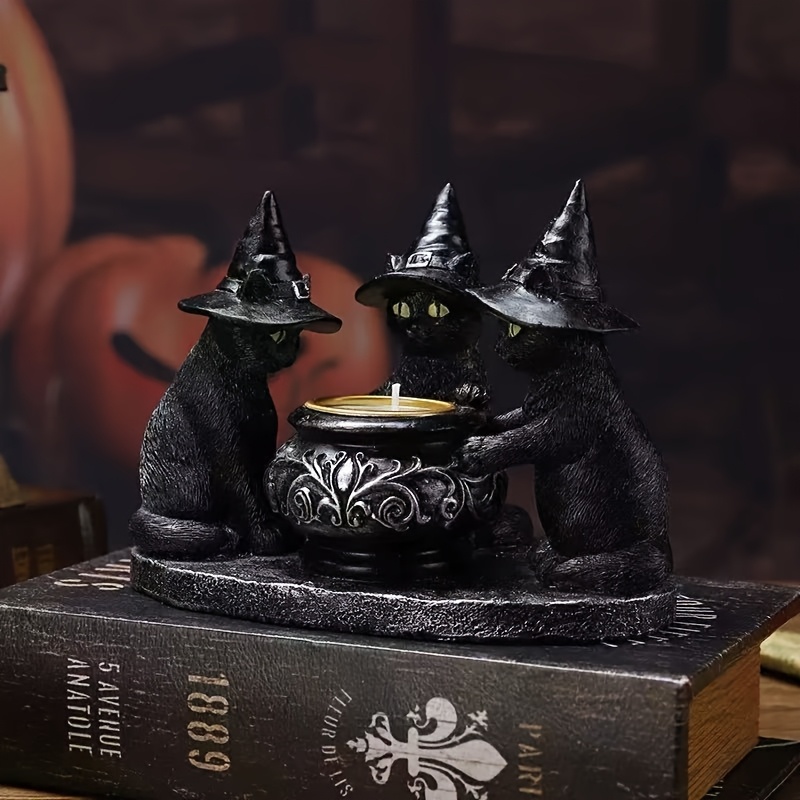 a set halloween decorations featuring three cute black cats Temu - Main Image