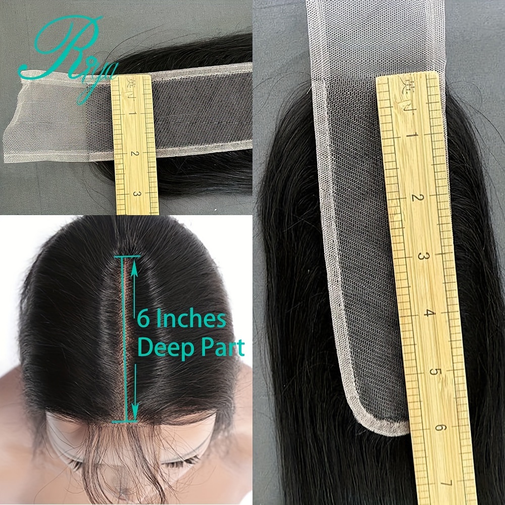 Brazilian 2x6 Lace Closure Kim K Closure Straight Brazilian Human Hair Lace  Closure Remy Hair Deep Middle Part Closure(12 inch) : : Beauty &  Personal Care