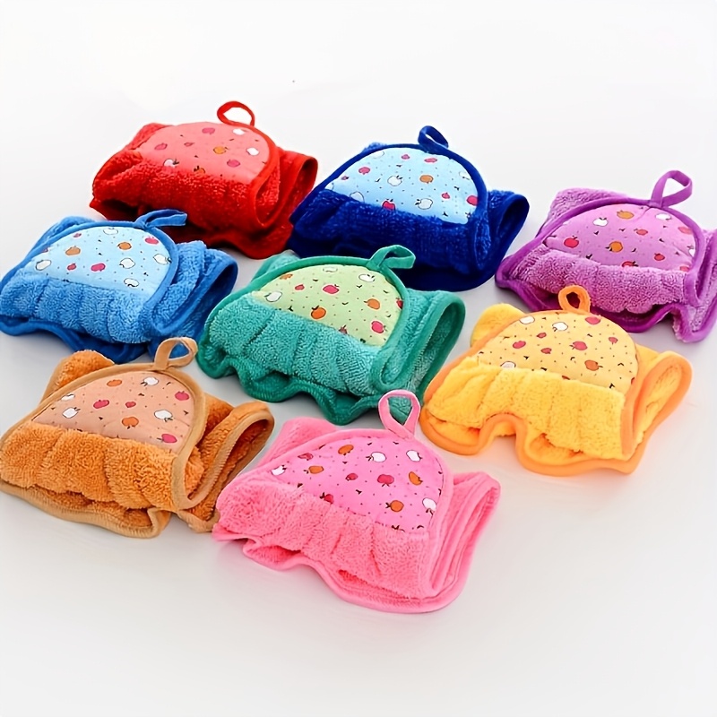 Elegir entre dos opciones: un juego de toallas de mano colgantes con temática de frutas vibrantes - Hechas de poliéster suave, absorbente y de secado rápido, ideales para uso en la cocina o el baño - Artículos versátiles para el hogar con anillos colgantes prácticos, toallas de mano