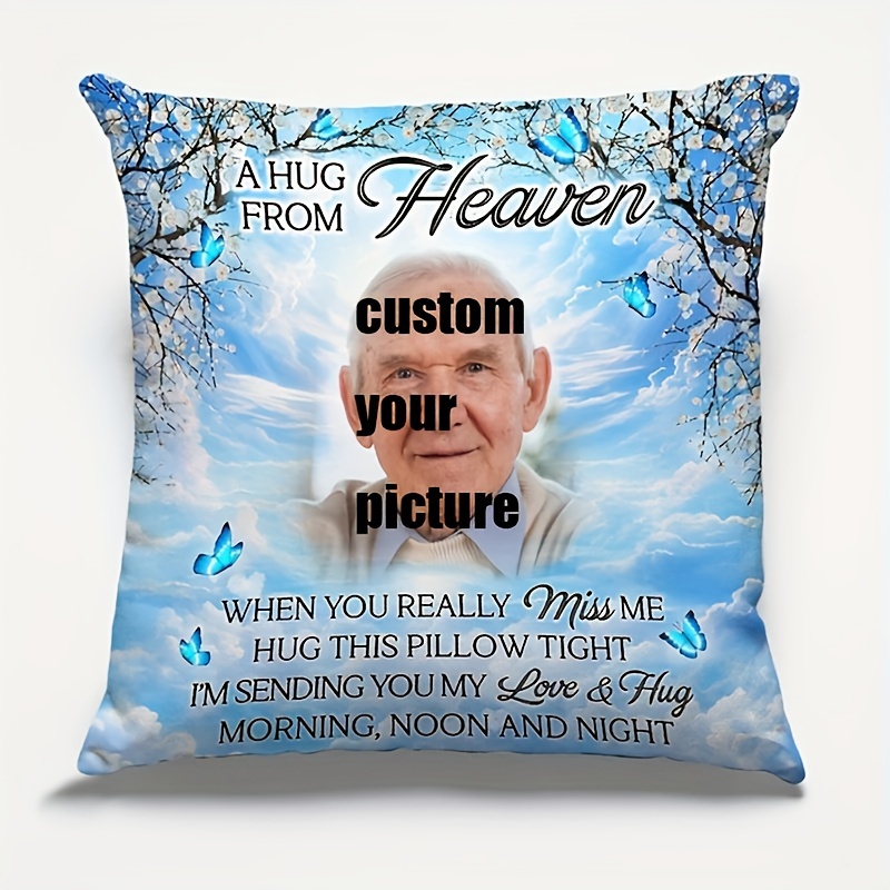 

Custom 18x18" Plush Pillow With Personalized Photo - Vintage Style, Allergy-friendly, Zip Closure - Decor, Living Room Sofa Gift Decorative Pillows