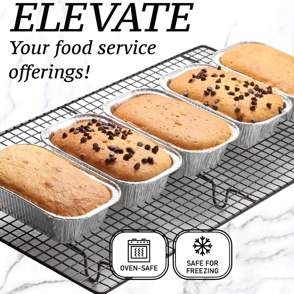 Aluminum Foil Cute Loaf Pan 50PCS Disposable Aluminum Baking Cups