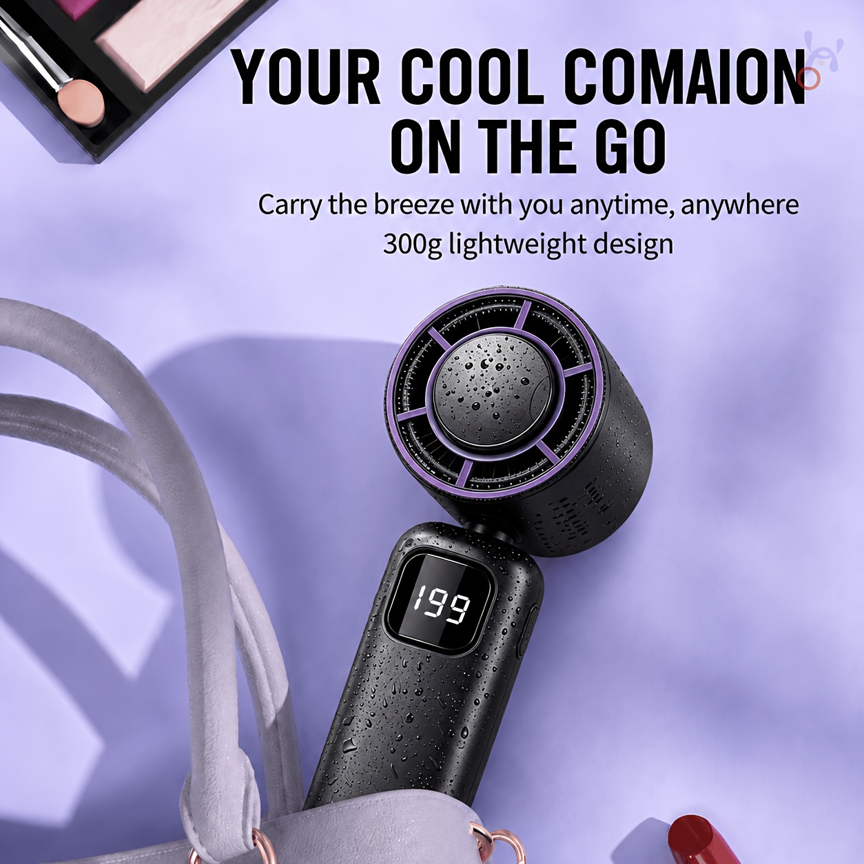 Image of 1pc Portable Handheld Fan, 5000mah Usb Rechargeable Mini Fan With Power Bank Function, Lightweight Compact Strong Airflow Pocket Fan, Summer Must-have Gift For Outdoor